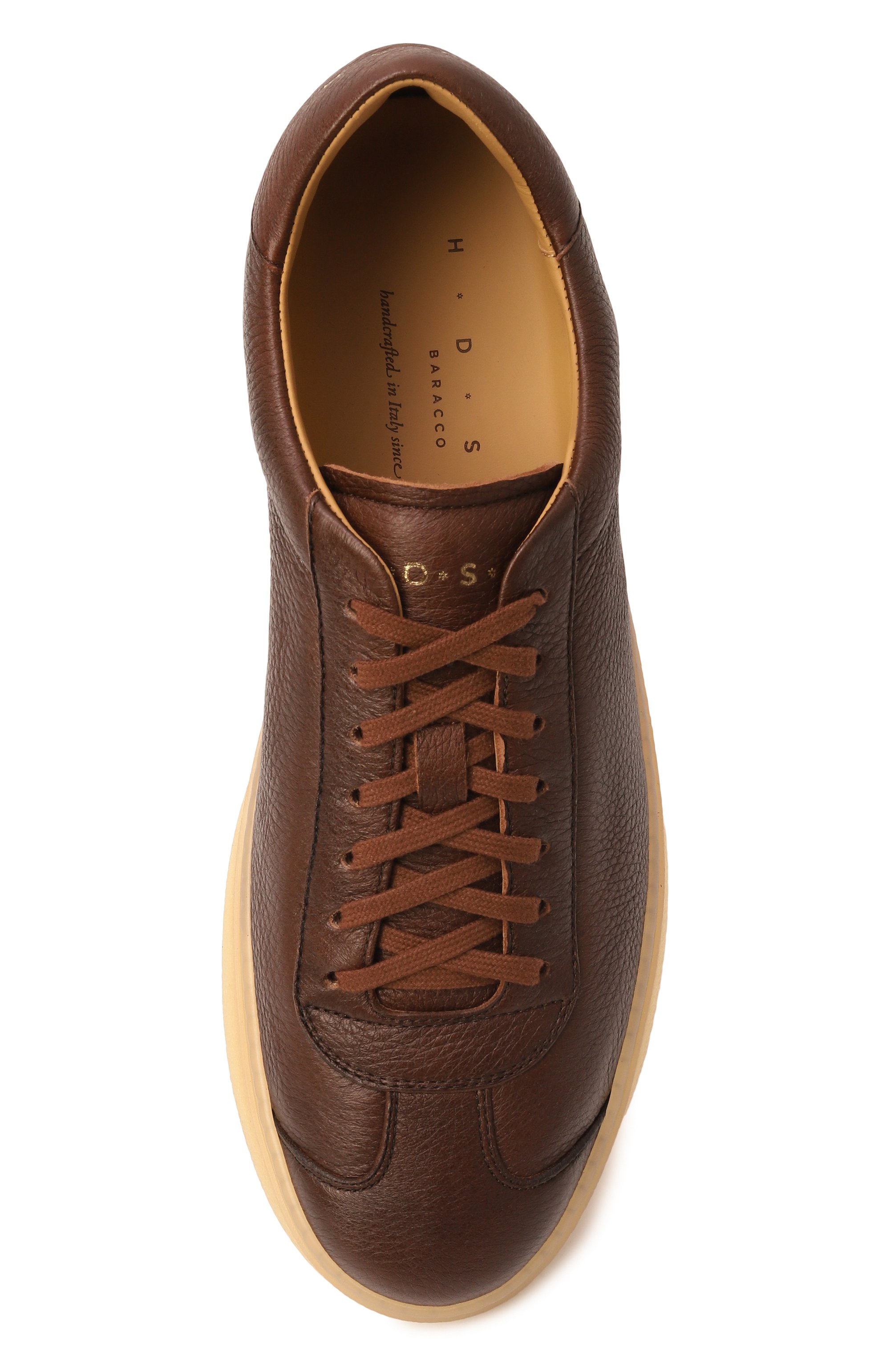 Кожаные кеды H`D`S`N BARACCO темно-коричневого цвета по цене 52500 руб., арт. STAR.C.3*, фото 6 Кожаные кеды H`D`S`N BARACCO, арт. STAR.C.3*, фото 6