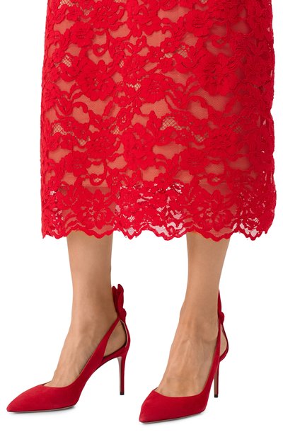 Замшевые туфли bow tie 85 AQUAZZURA, арт. DENMIDP0-SUE-000, фото 3