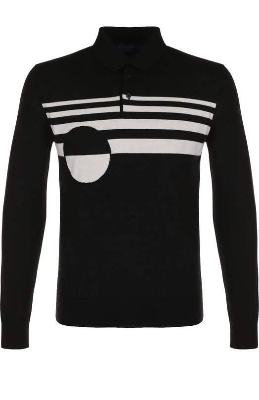 

Кашемировое поло с длинными рукавами Ralph Lauren, Чёрный
