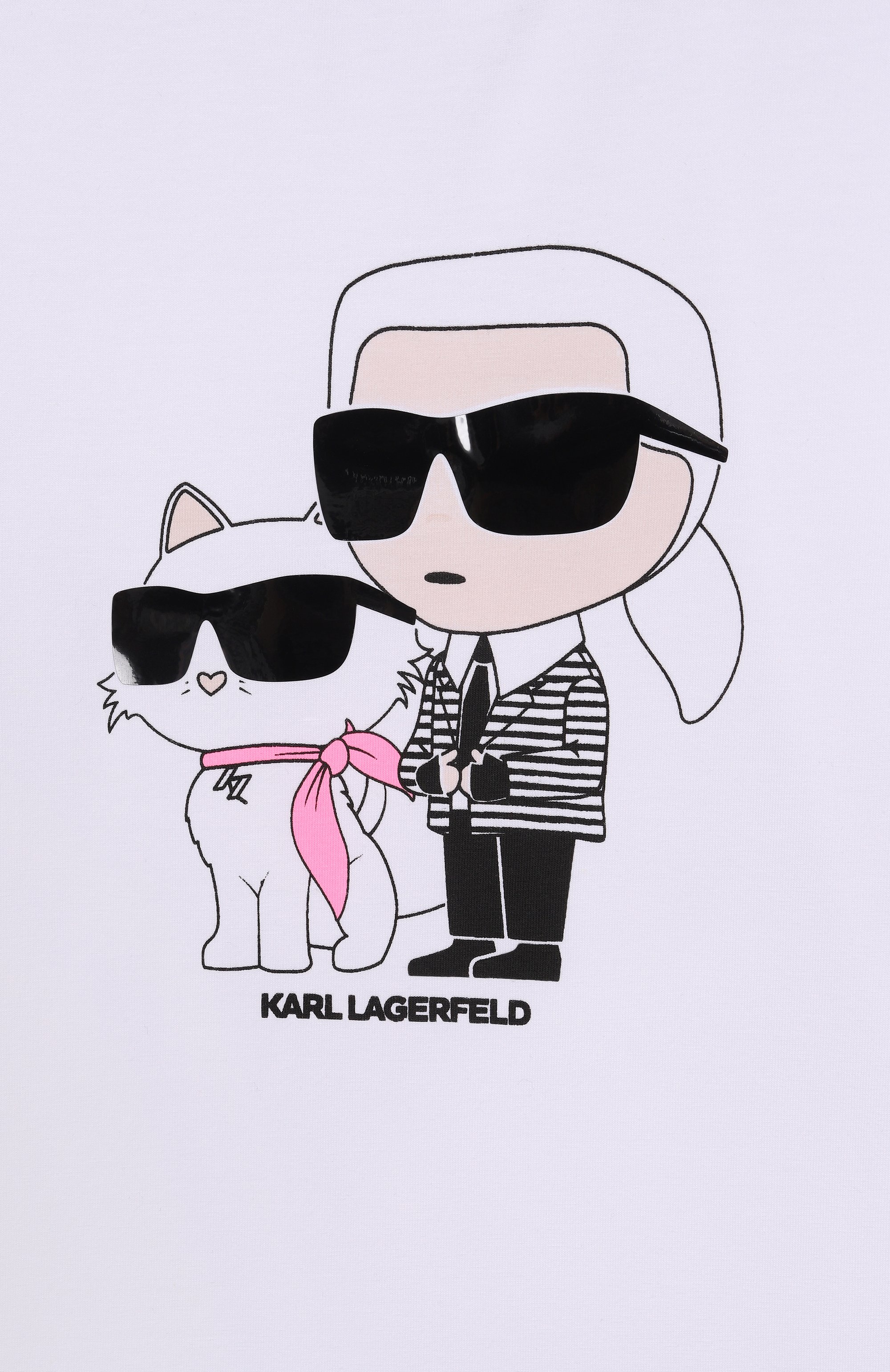 Хлопковая футболка KARL LAGERFELD KIDS белого цвета по цене 11690 руб., арт. Z31157, фото 3 Хлопковая футболка KARL LAGERFELD KIDS, арт. Z31157, фото 3