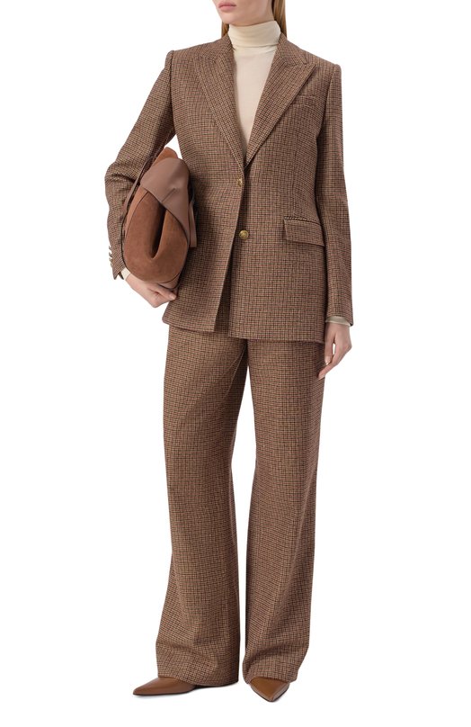 Шерстяной жакет The Kooples FVES31013K Коричневый  FVES31013K Фото 2