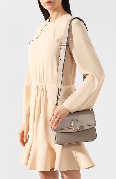 Сумка chloé c small CHLOÉ бежевого цвета по цене 194000 руб., арт. CHC19SS191A37, фото 5 Сумка chloé c small CHLOÉ, арт. CHC19SS191A37, фото 5