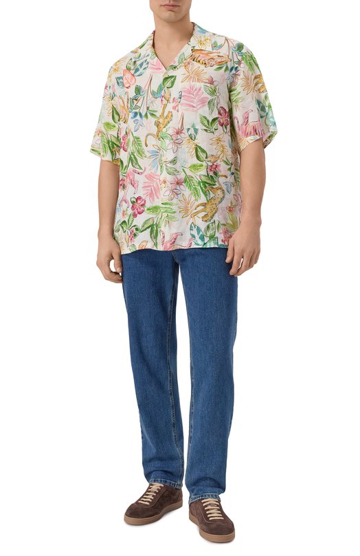 Льняная рубашка 120% Lino 33ALIM19L3/G472/100 Разноцветный  33ALIM19L3/G472/100 Фото 2