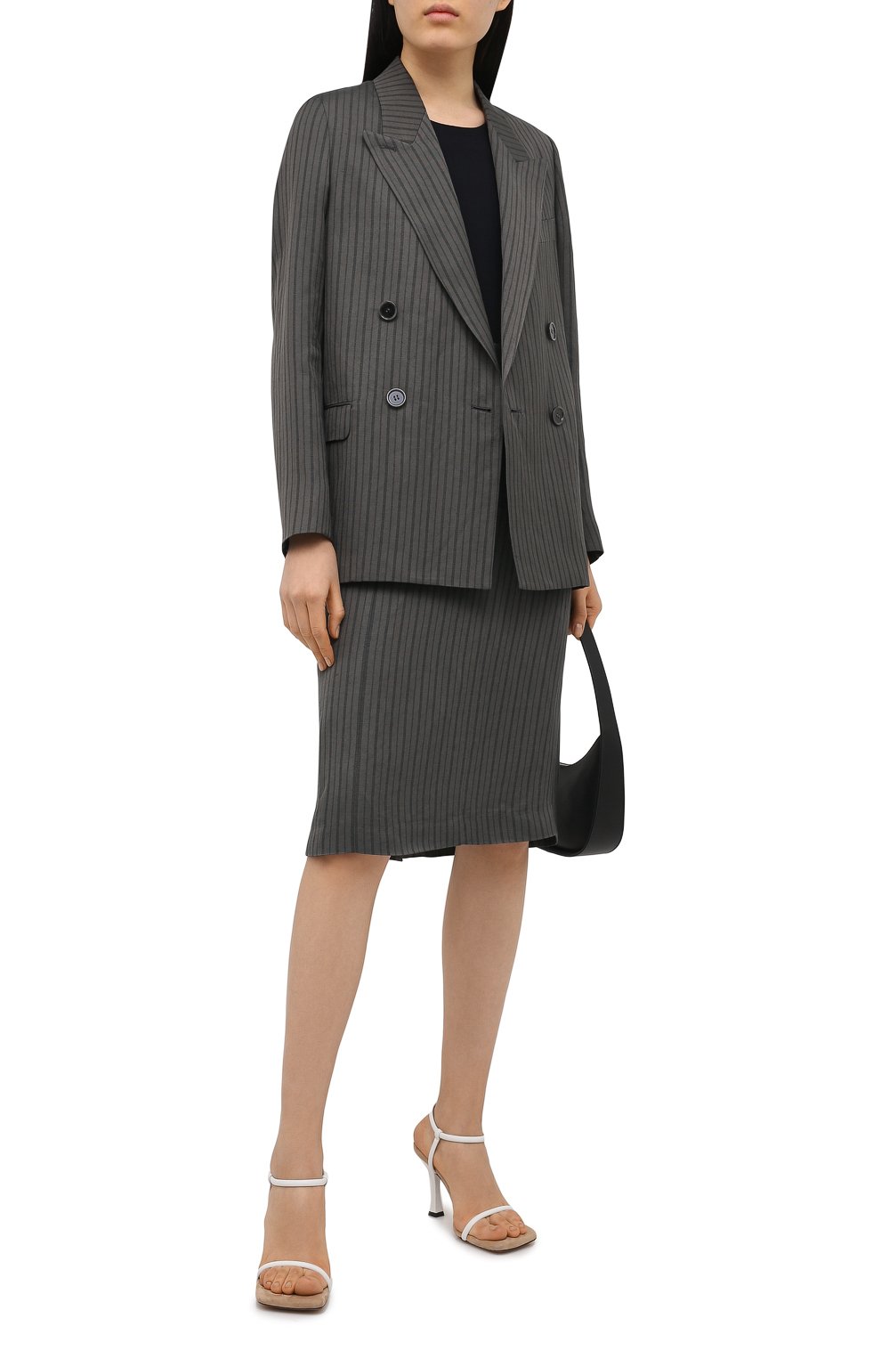 Юбка из льна и вискозы ACNE STUDIOS серого цвета по цене 59950 руб., арт. AF0179, фото 2 Юбка из льна и вискозы ACNE STUDIOS, арт. AF0179, фото 2