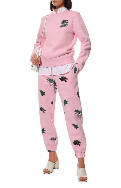 Хлопковый свитшот LACOSTE розового цвета по цене 24980 руб., арт. SH7949CAU, фото 2 Хлопковый свитшот LACOSTE, арт. SH7949CAU, фото 2