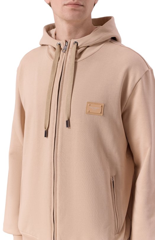 Хлопковая толстовка Dolce & Gabbana G9ABIT/G7M4Y Бежевый  G9ABIT/G7M4Y Фото 5
