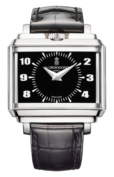 Мужские часы panoramic white gold black DE GRISOGONO, арт. NEW RETRO N04
