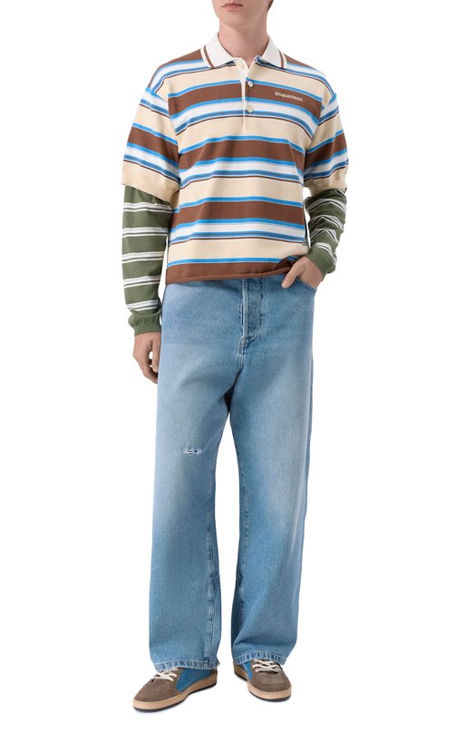 Кожаные кеды Ball Star Golden Goose Deluxe Brand GMF00117.F008130 Разноцветный  GMF00117.F008130 Фото 2