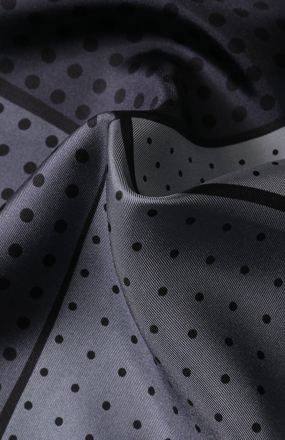 Шелковый платок с узором LANVIN серого цвета по цене 7995 руб., арт. 2368/HANDKERCHIEF, фото 2 Шелковый платок с узором LANVIN, арт. 2368/HANDKERCHIEF, фото 2