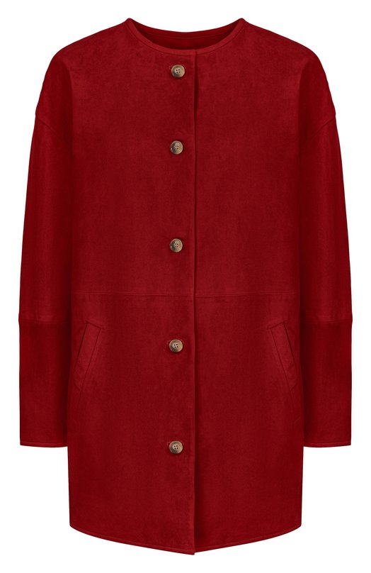 Замшевое пальто Loulou de Saison WAREN Красный WAREN