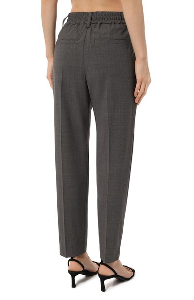 Шерстяные брюки BRUNELLO CUCINELLI серого цвета по цене 96350 руб., арт. M0W07BP031, фото 4 Шерстяные брюки BRUNELLO CUCINELLI, арт. M0W07BP031, фото 4