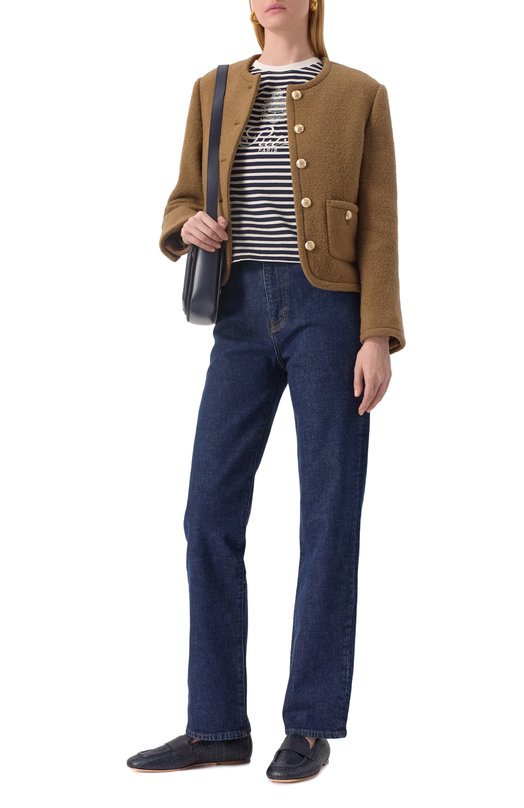 Хлопковая футболка FRAME x Ritz Paris Frame Denim WP25JTE006 Синий  WP25JTE006 Фото 2
