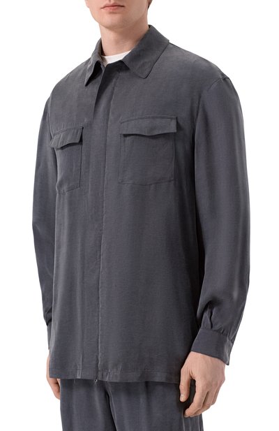 Куртка-рубашка из лиоцелла и вискозы GIORGIO ARMANI, арт. GM003449/TE20272, фото 3
