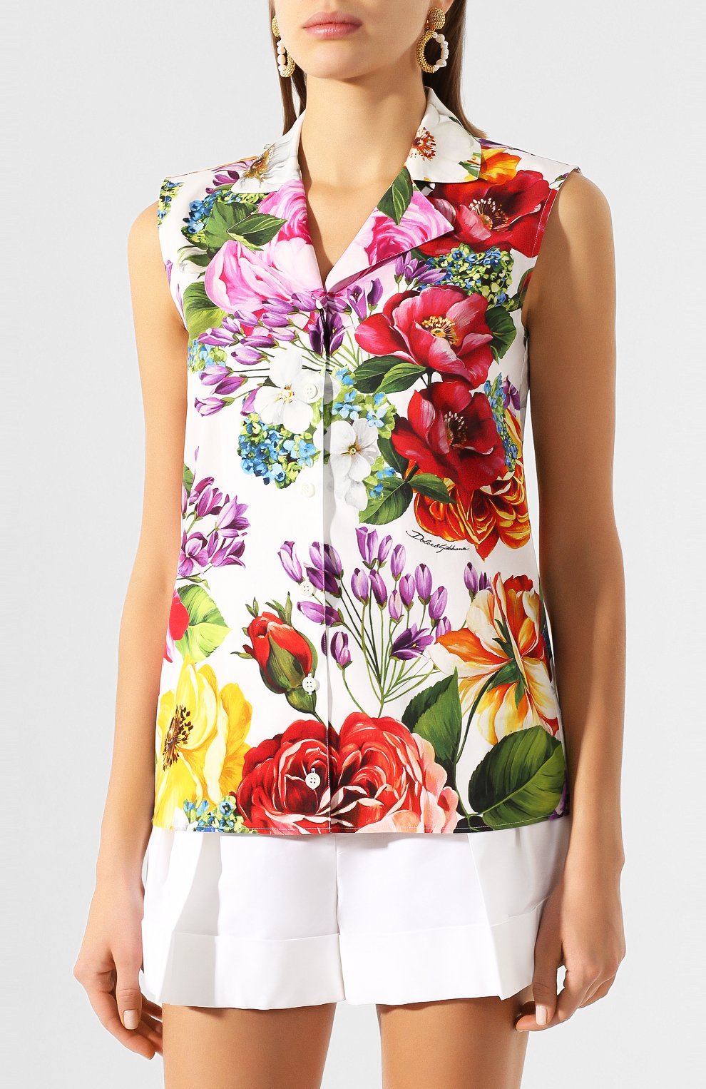 Хлопковая блузка DOLCE & GABBANA, арт. F5M12T/HS5F9, фото 3