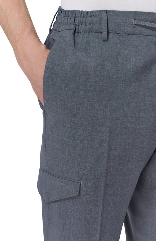 Брюки-карго из шерсти и вискозы Berwich SUB25/ZG1350 Серый  SUB25/ZG1350 Фото 5