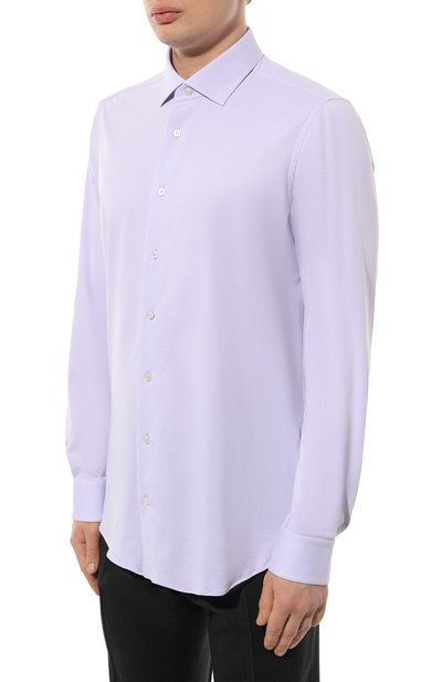 Рубашка ZILLI сиреневого цвета по цене 79150 руб., арт. CLAF01ZS00P51ZS410816, фото 3 Рубашка ZILLI, арт. CLAF01ZS00P51ZS410816, фото 3