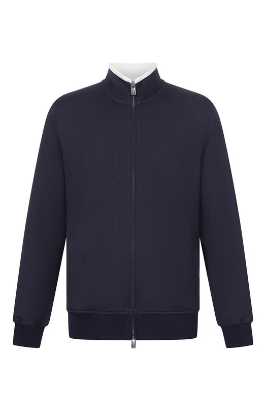 Толстовка из хлопка и шелка Capobianco 20M452.DS00._001 Синий 20M452.DS00._001