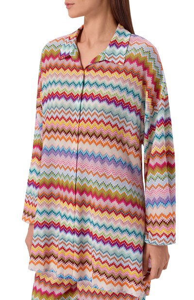 Туника из вискозы MISSONI разноцветного цвета по цене 121500 руб., арт. MC24SK00/BR014F, фото 3 Туника из вискозы MISSONI, арт. MC24SK00/BR014F, фото 3
