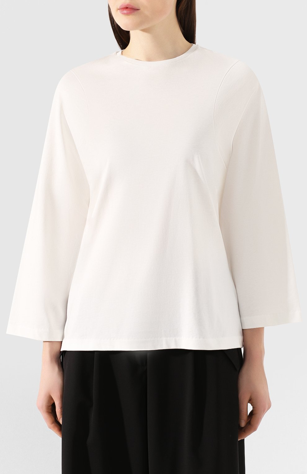 Хлопковый лонгслив TOTEME белого цвета по цене 13400 руб., арт. ESPERA L0NG SLEEVE 193-440-770, фото 3 Хлопковый лонгслив TOTEME, арт. ESPERA L0NG SLEEVE 193-440-770, фото 3