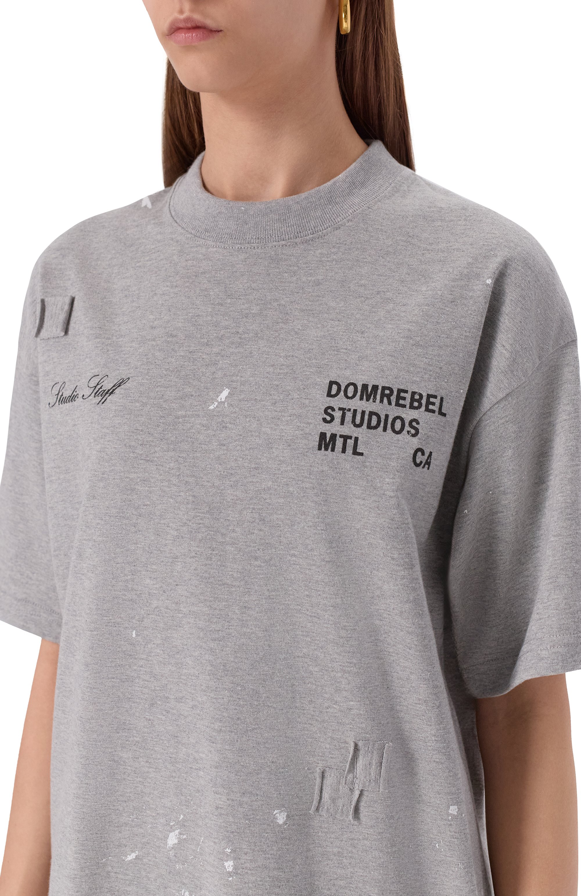 Хлопковая футболка DOMREBEL, арт. STAFF TEE T-SHIRT, фото 5