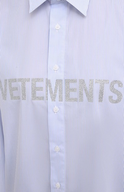 Хлопковая рубашка VETEMENTS, а рт. UAH21SH067 1012/W, фото 5