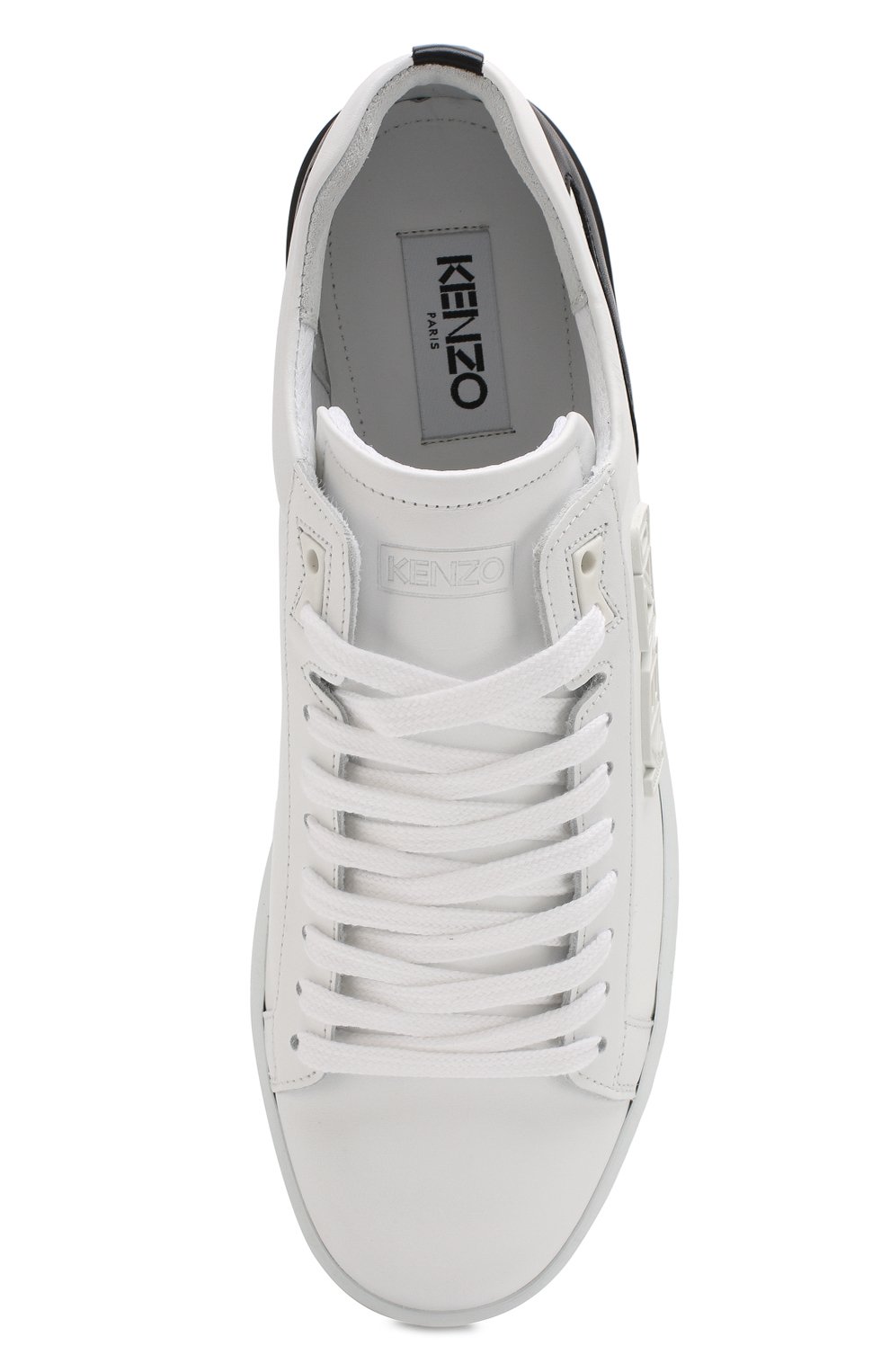 Кожаные кеды tennix на шнуровке KENZO черно-белого цвета по цене 28950 руб., арт. 5SN128L50, фото 5 Кожаные кеды tennix на шнуровке KENZO, арт. 5SN128L50, фото 5