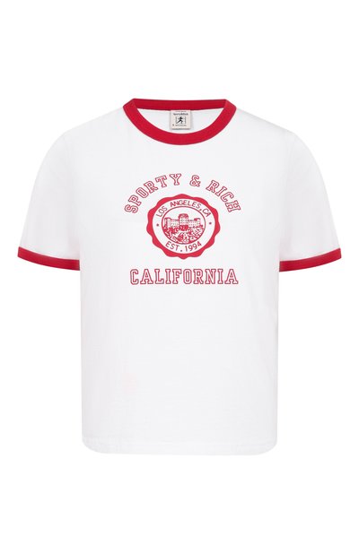 Женская хлопковая футболка SPORTY AND RICH, арт. T007364508WH52