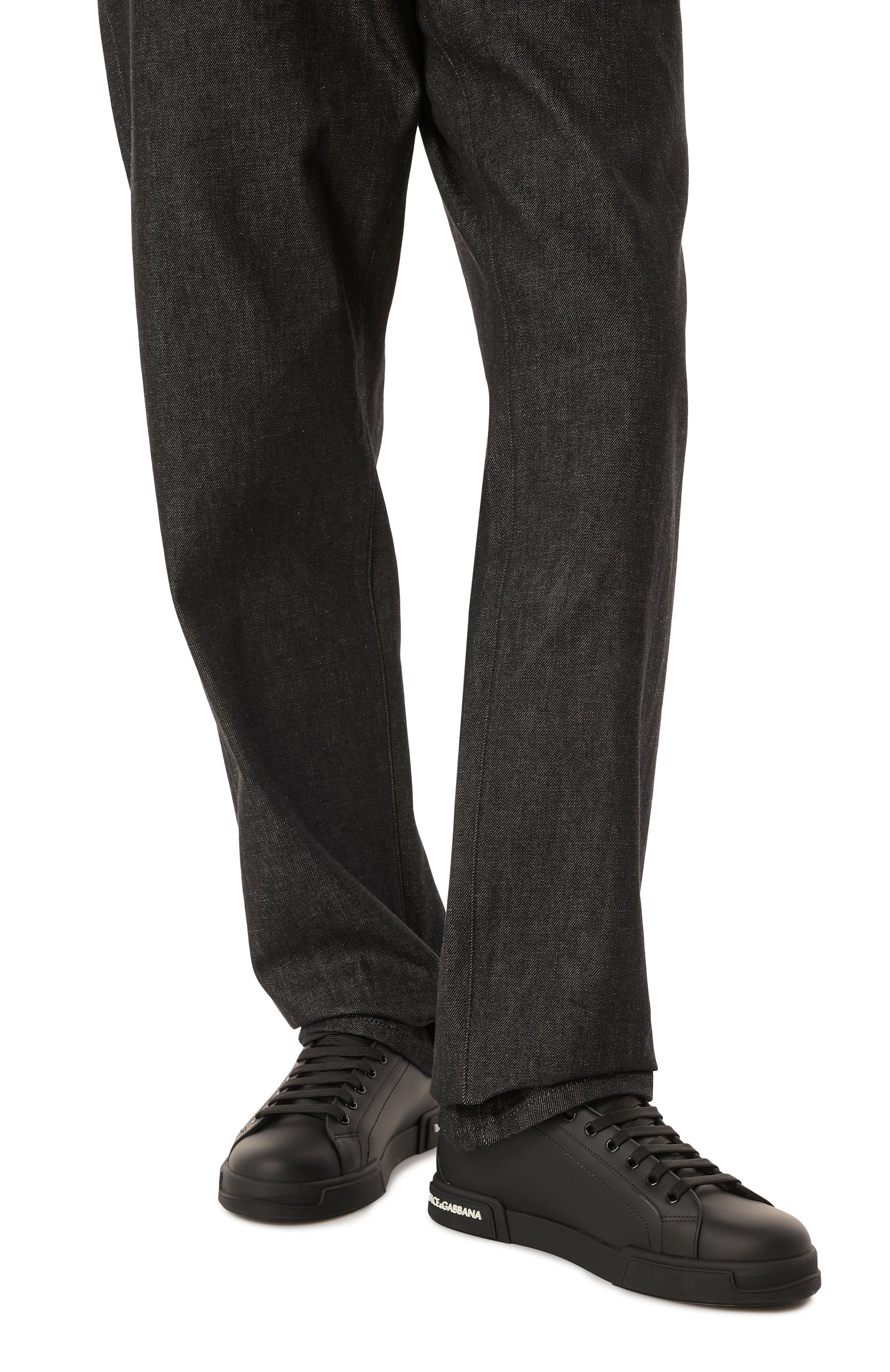 Кожаные кеды portofino DOLCE & GABBANA, арт. CS2213/AA335, фото 3