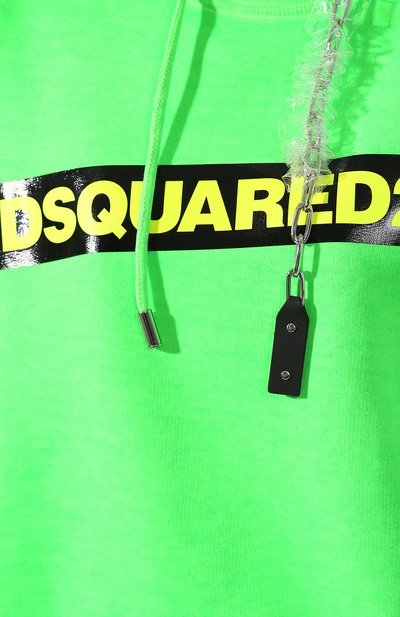 Хлопковый пуловер DSQUARED2 зеленого цвета по цене 54600 руб., арт. S75GU0180/S25030, фото 5 Хлопковый пуловер DSQUARED2, арт. S75GU0180/S25030, фото 5