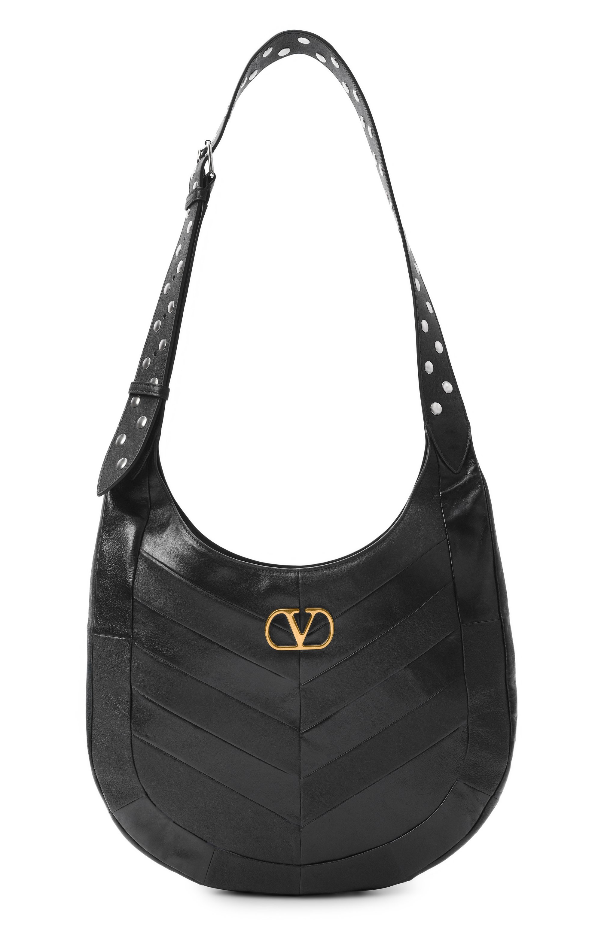 Сумка hoboho VALENTINO черного цвета по цене 309000 руб., арт. 8W2B0S29/GHA, фото 1 Сумка hoboho VALENTINO, арт. 8W2B0S29/GHA, фото 1