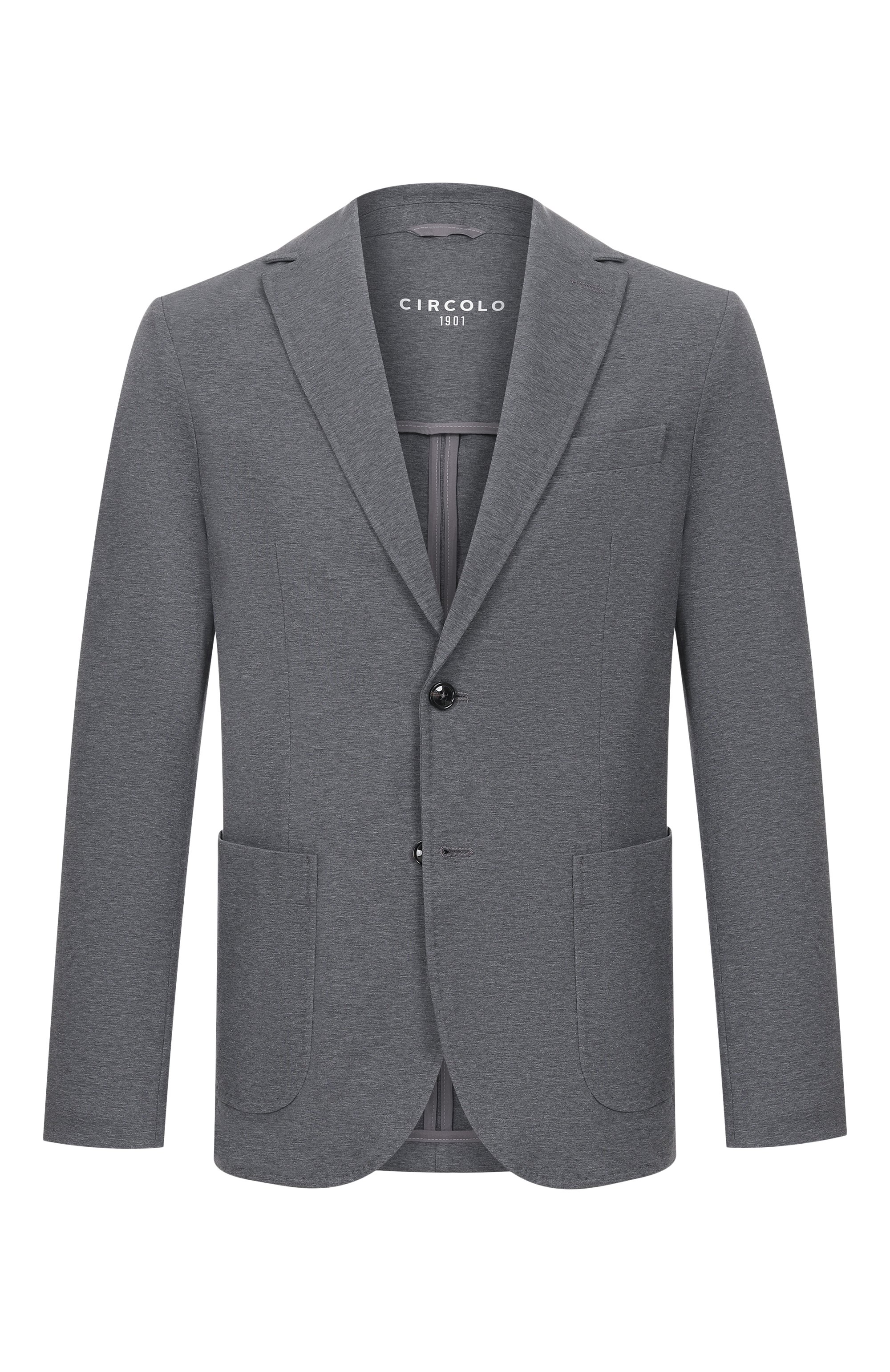 Хлопковый пиджак CIRCOLO 1901 серого цвета по цене 59850 руб., арт. CN5185, фото 1 Хлопковый пиджак CIRCOLO 1901, арт. CN5185, фото 1