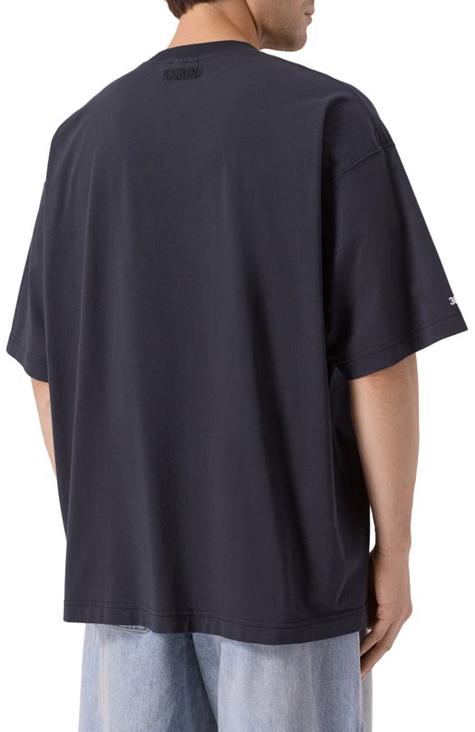 Хлопковая футболка VETEMENTS UH76TR440B Чёрный  UH76TR440B Фото 4