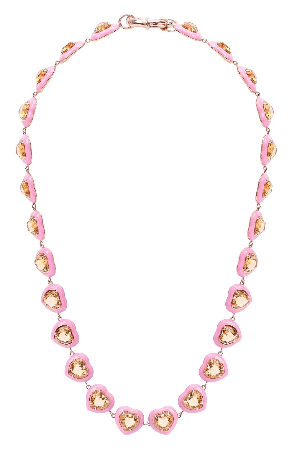 Ожерелье с сердцами из цитрина MOONKA, арт. crg-nl5-ctr, фото 1