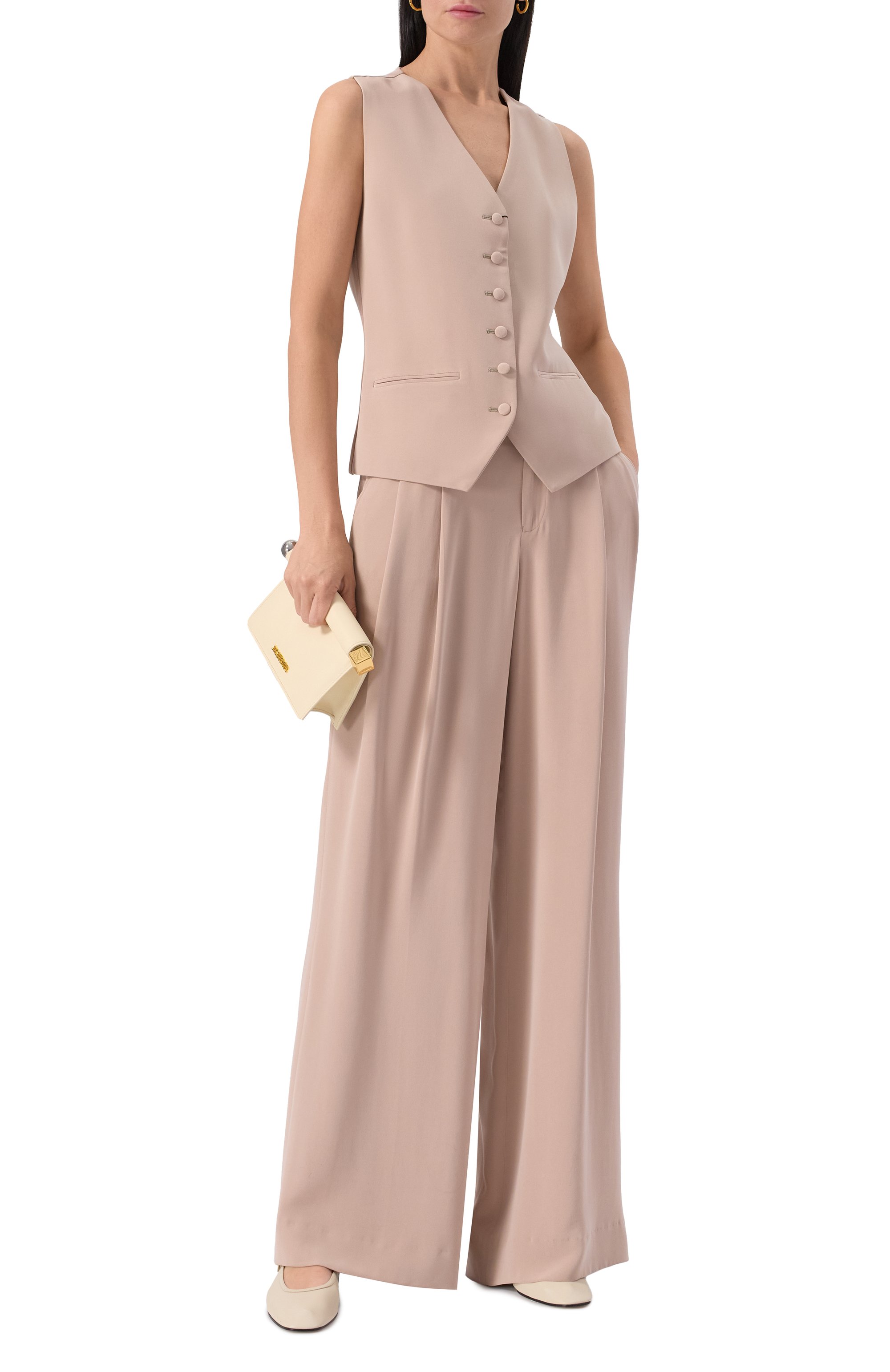 Шелковые брюки JACOB LEE светло-розового цвета по цене 158000 руб., арт. WTP056SS25-SCPB, фото 2 Шелковые брюки JACOB LEE, арт. WTP056SS25-SCPB, фото 2