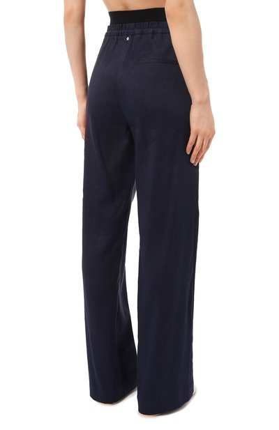 Брюки изо льна и вискозы LORENA ANTONIAZZI темно-синего цвета по цене 77100 руб., арт. P2352PA43A/3347, фото 4 Брюки изо льна и вискозы LORENA ANTONIAZZI, арт. P2352PA43A/3347, фото 4