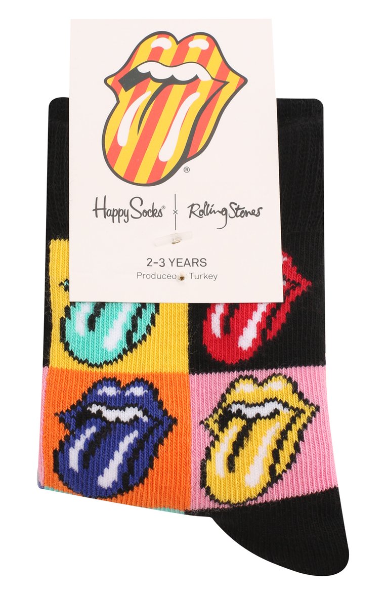 Детские носки HAPPY SOCKS разноцветного цвета, арт. KRLS01 | Фото 1 (Материал: Хлопок, Текстиль; Кросс-КТ: Носки; Нос: Не проставлено; Материал сплава: Проставлено)