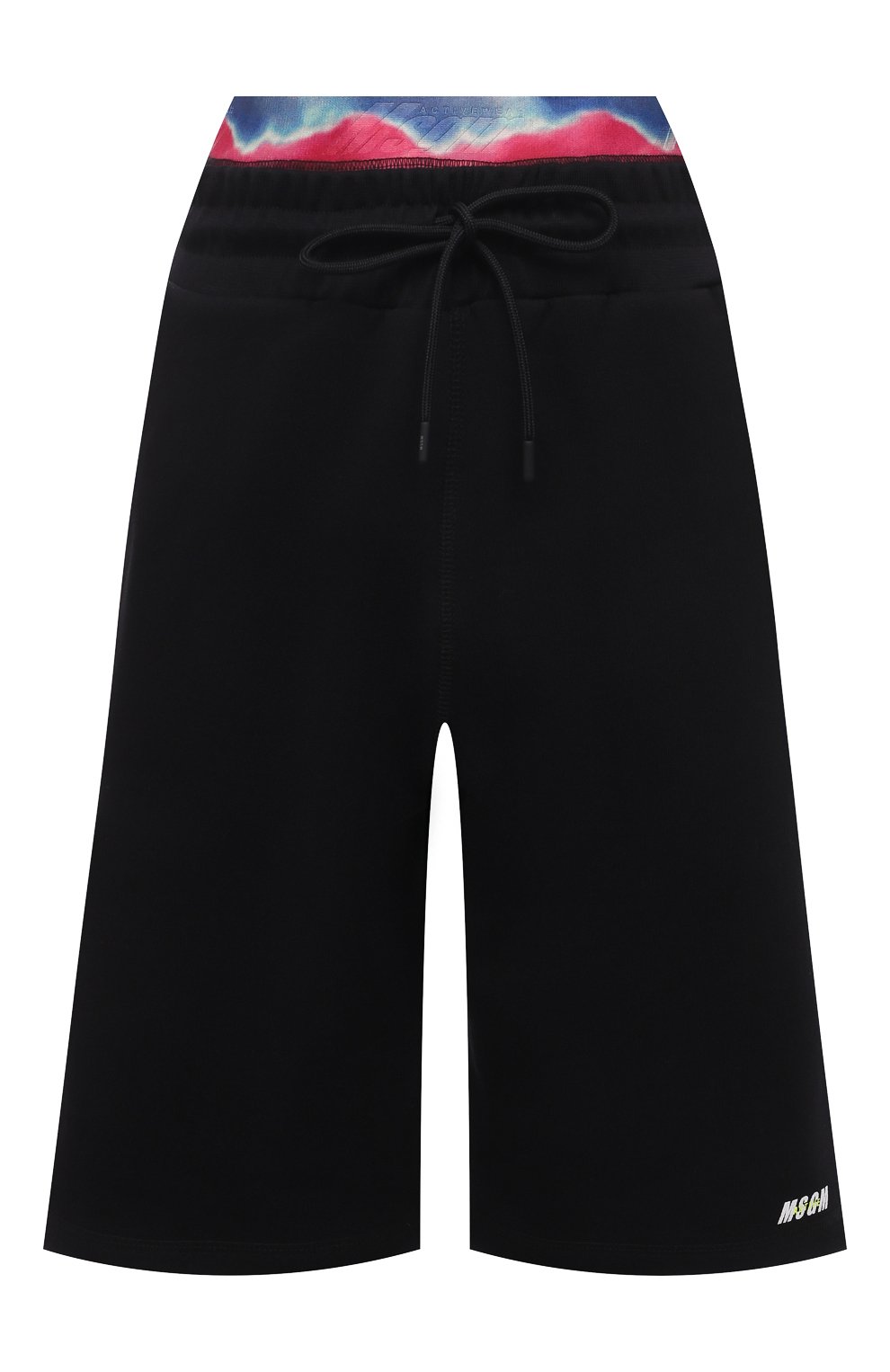 Хлопковые шорты MSGM черного цвета по цене 14150 руб., арт. 3045MDB01 217299, фото 1 Хлопковые шорты MSGM, арт. 3045MDB01 217299, фото 1