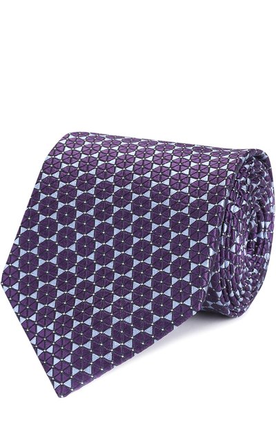 Мужской шелковый галстук с узором ZEGNA, арт. Z9E021L8