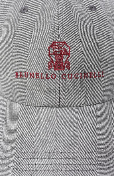 Бейсболка изо льна и шерсти BRUNELLO CUCINELLI, арт. MZ4089850, фото 3