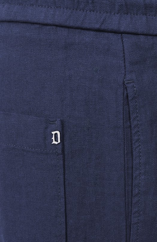 Льняные брюки Dondup UP556/FF0408U-002 Синий  UP556/FF0408U-002 Фото 6