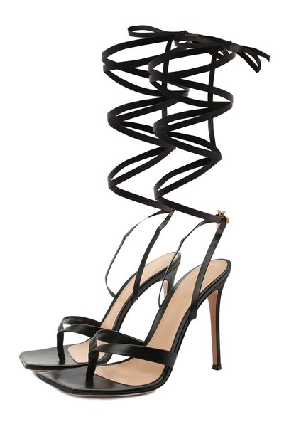 Кожаные босоножки ribbon GIANVITO ROSSI, арт. G32006.15RIC.NAPNER0, фото 1