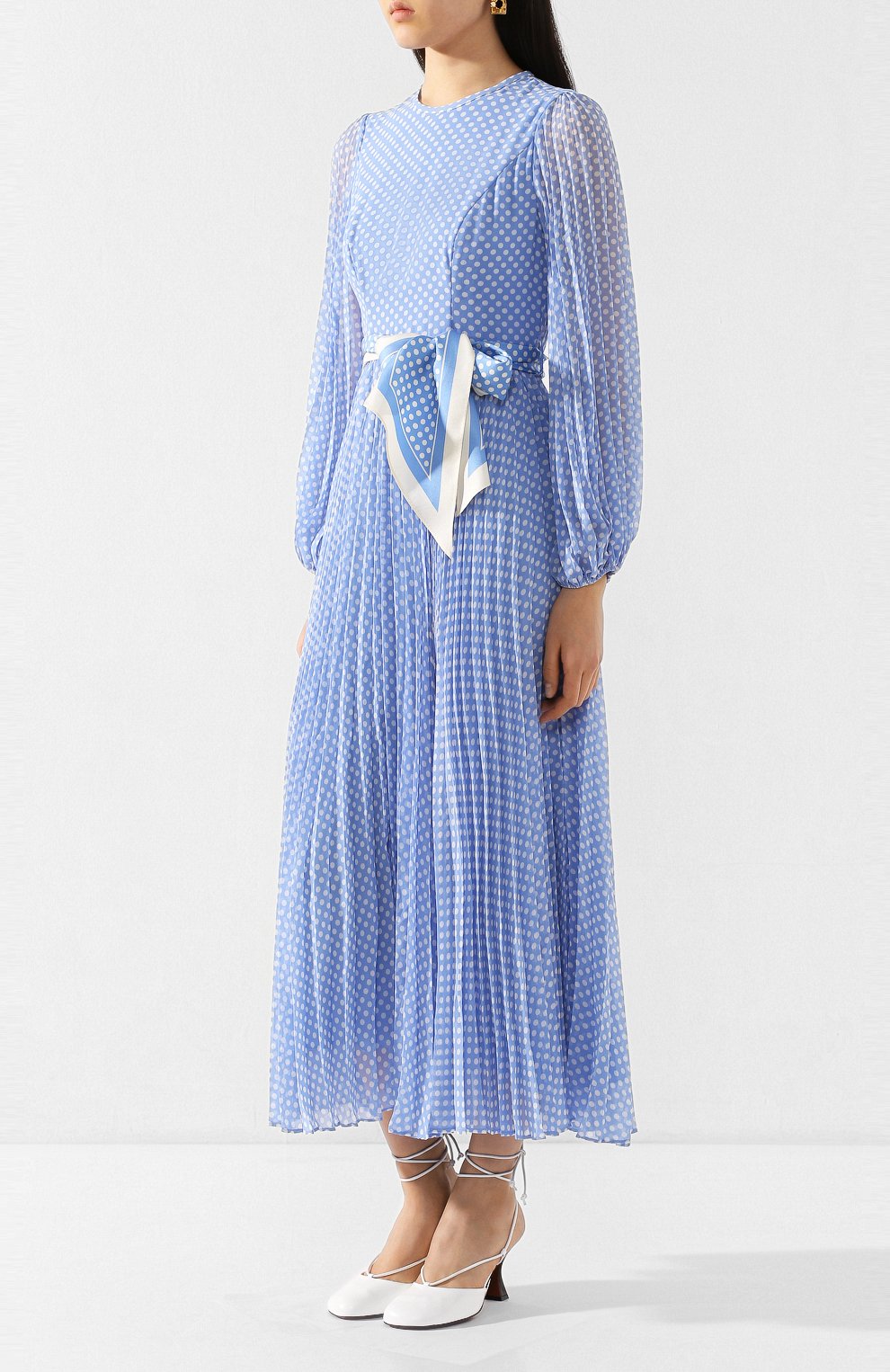 Платье ZIMMERMANN голубого цвета по цене 73950 руб., арт. 7631DRSUP, фото 3 Платье ZIMMERMANN, арт. 7631DRSUP, фото 3