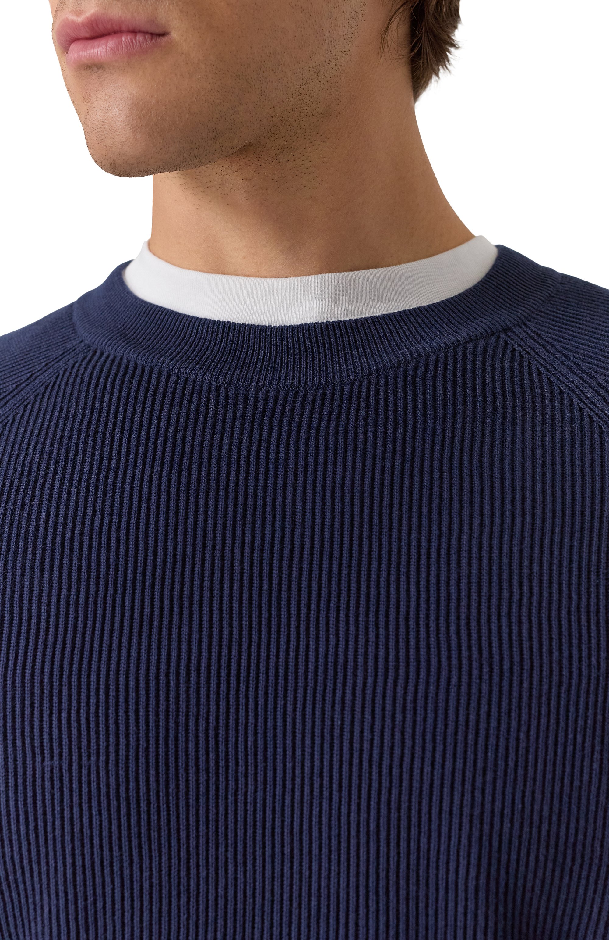 Хлопковый джемпер BRUNELLO CUCINELLI, арт. M29400100, фото 5