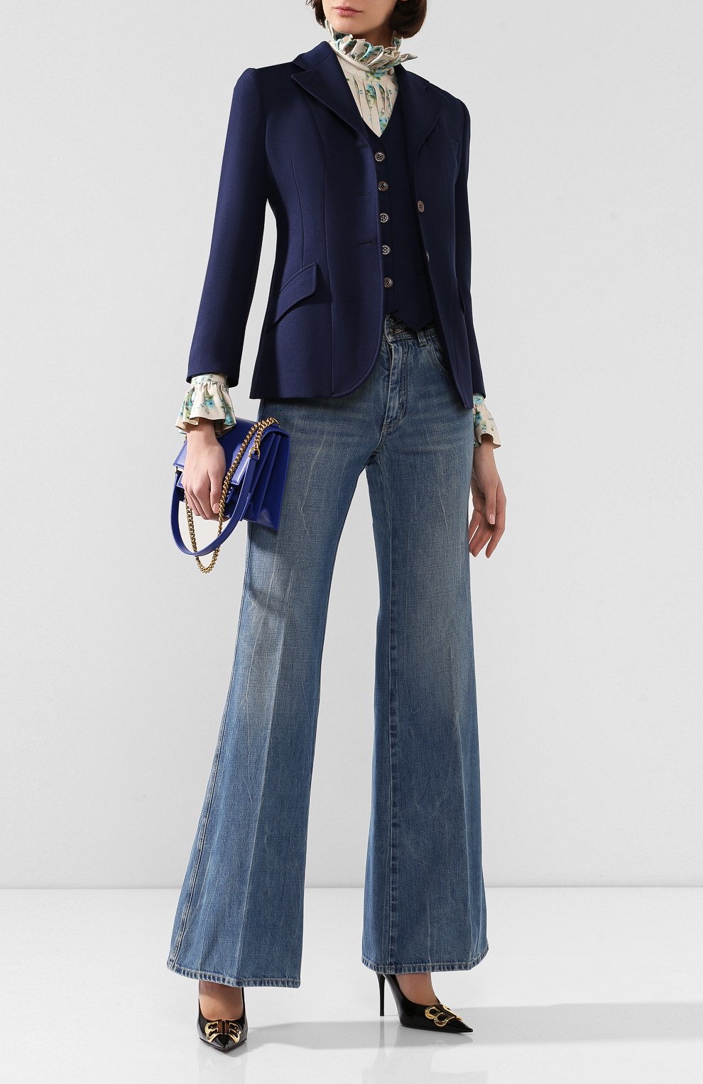 Жакет GUCCI синего цвета по цене 230400 руб., арт. 582469/Z798C, фото 2 Жакет GUCCI, арт. 582469/Z798C, фото 2