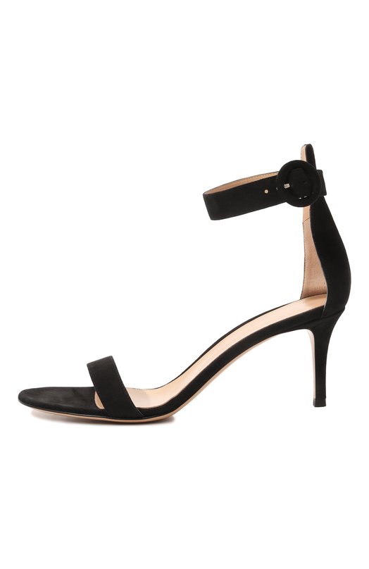 Замшевые босоножки Portofino 70 Gianvito Rossi G60088.70RIC.CAMNER0 Чёрный  G60088.70RIC.CAMNER0 Фото 4