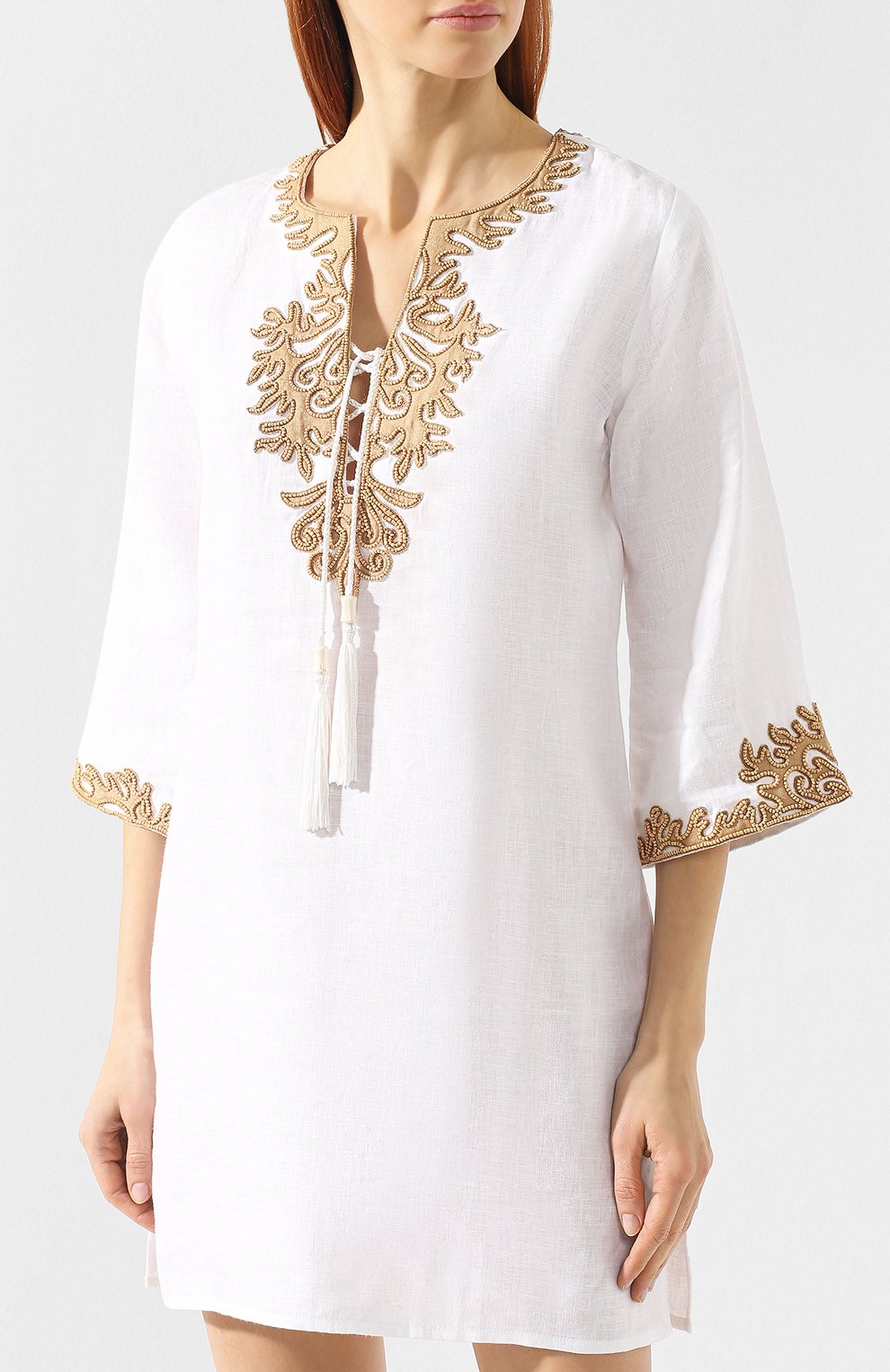 Льняная туника ESMERALDA RESORT, арт. KURTA M0R0CC0 DESIGN, фото 3