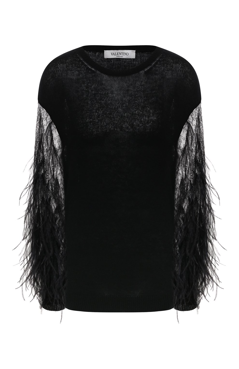Пуловер с отделкой перьями VALENTINO, арт. TB3KCA8756M, фото 1