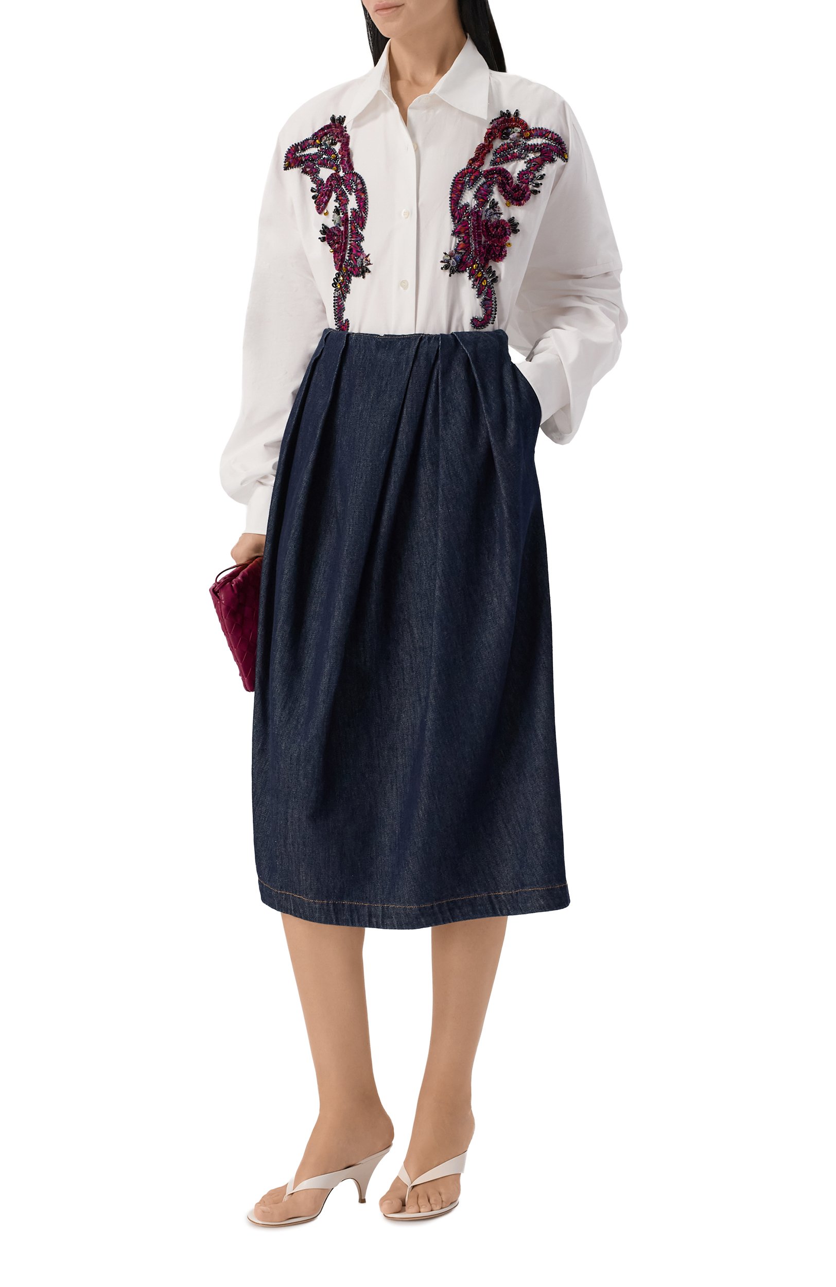 Хлопковая рубашка DRIES VAN NOTEN белого цвета по цене 128000 руб., арт. 262-130714/4433, фото 2 Хлопковая рубашка DRIES VAN NOTEN, арт. 262-130714/4433, фото 2