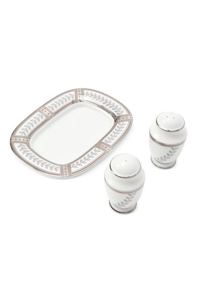 Набор из солонки и перечницы на подносе STEFANO RICCI, арт. 0SALPEP001/LEAVES