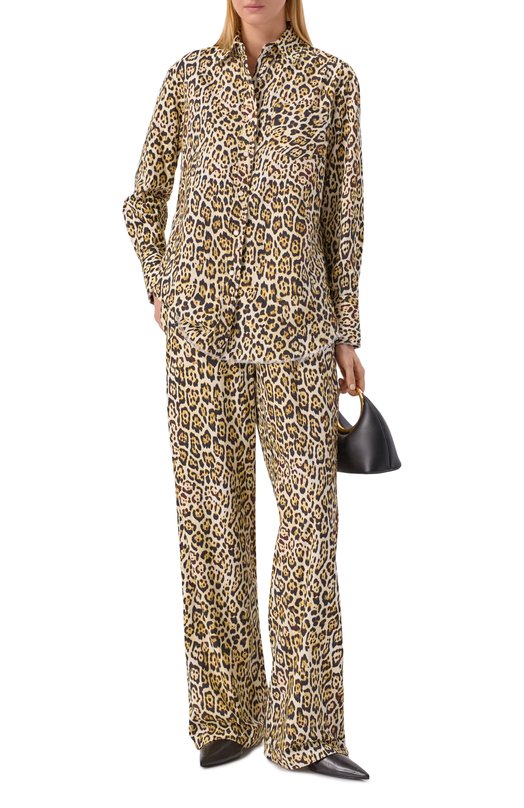 Хлопковые брюки Academia LUNA/75DM6 Леопардовый  LUNA/75DM6 Фото 2